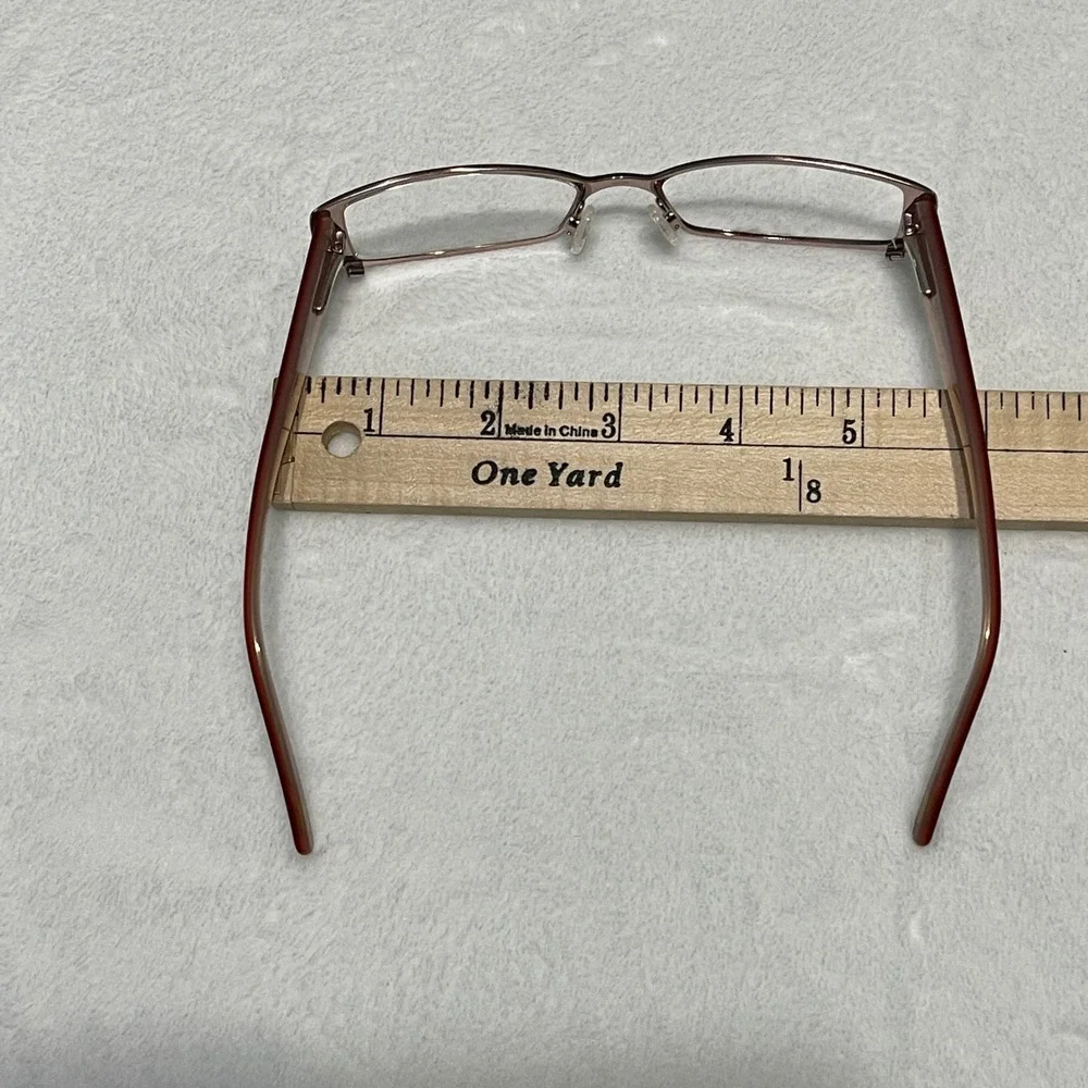 Sigrid Olsen SO 103 Blush Rose Eyeglasses Metal Frame Women Rectangle 135 Bridge